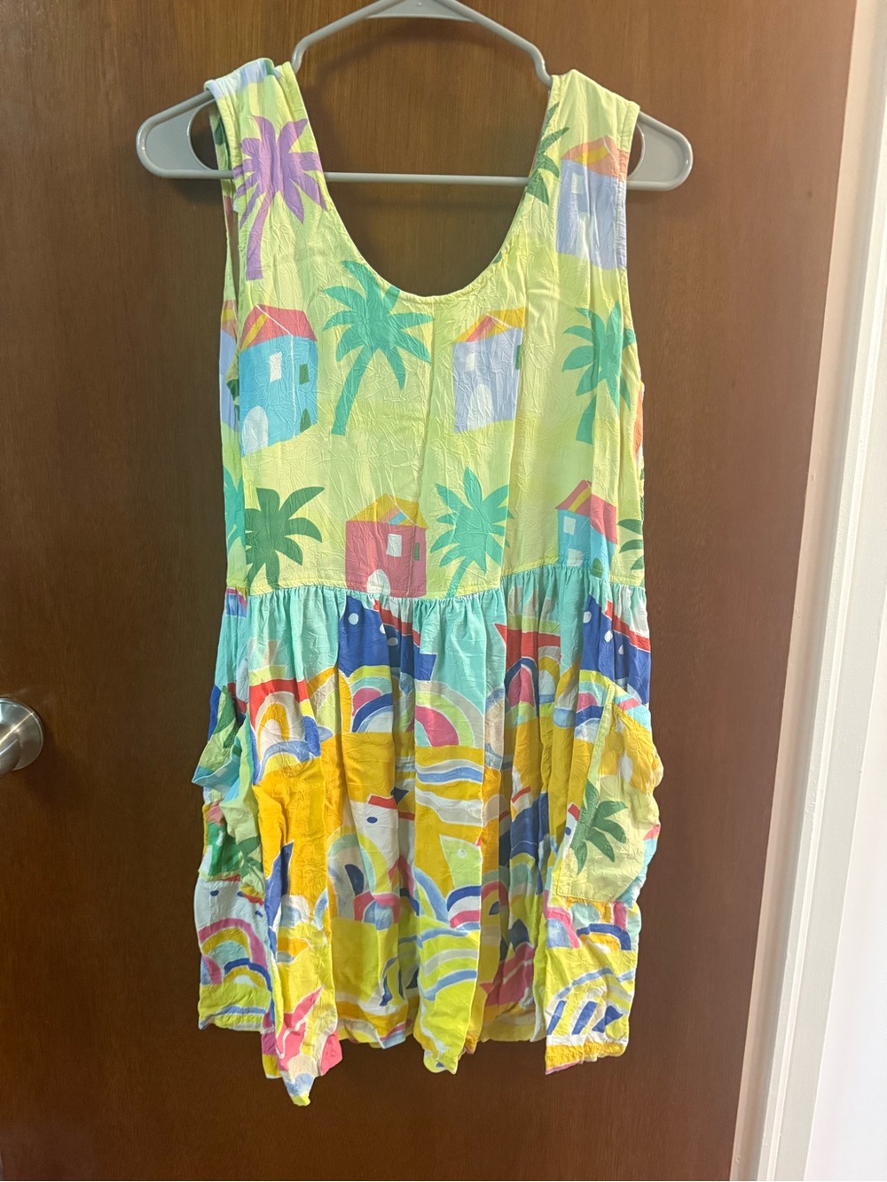 Colorful Tropical Jams World Sundress - Yellow Multicolor